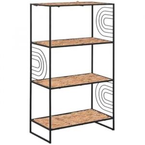 Shelves Home ESPRIT Black Metal Fibre 50 x 25 x 88 cm