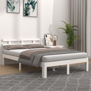 VidaXL Cadre de Lit Bois Massif Blanc 200x200 cm White
