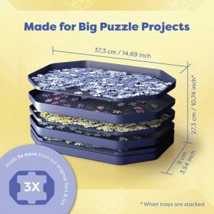 Ravensburger Accessoires pour Puzzles Enfants et Adultes - Trieur de pièces - 6 bacs de tri en Plastique - pour Puzzles de 1000 à 3000 pièces - 12001676