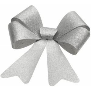 Ruedelafete Grand Noeud brillant 50,8cm Etoiles hologrammes Argent