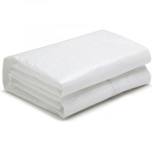 Vente-unique - Couverture de rechange pour serre tunnel avec porte 36 m&sup2; - L300 x l1200 x H200 cm - Blanc - alocasia