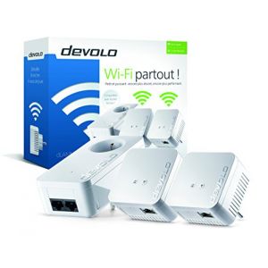 Image de Devolo 9632 - Pack de 3 Adaptateurs CPL dLAN 550 WiFi sans prise gigogne (x3)