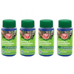 PROTECT EXPERT Lot de 4 Boîtes Granulés Anti Fourmis & Fourmilières - Abords De La Maison - 4x250g - Action Choc & Longue Durée FPNAT250NX4
