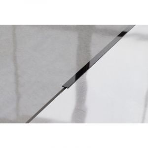 Ilcom - Bande murale décorative en acier inoxydable 1cm x 244cm - Noir brillant