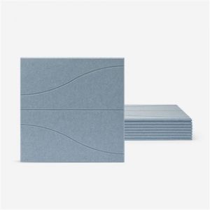 Image de 8 panneaux insonorisants design 60x60 d&eacute;coratifs bleu Zarbi-A