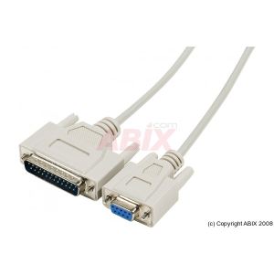 576700 - Cordon null Modem SUBD9F/25M 1.80m
