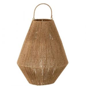 Lanterne Design en Jute "Dantya" 48cm Naturel Prix