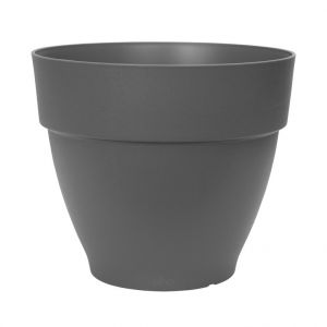 Elho Vibia Campana Rond pot de fleurs, Anthracite, 25 cm