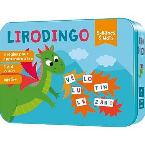 Image de AC-Déco Asmodee Aritma LiroDingo Syllabes et Mots - Jeux de société - Jeux de Cartes éducatifs - Phonologie et Lettres - Maternelle GS et CP - Jeu Enfant à partir de 5 Ans - 1 à 4 Joueurs - Version FR