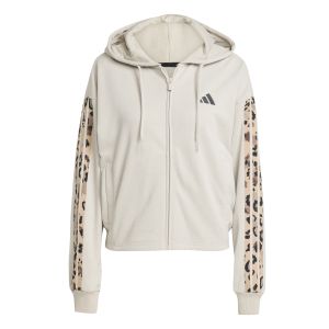 Adidas Sweatshirt à capuche femme Animal Print 3 stripes