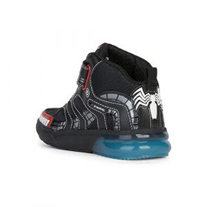 Geox Chaussures montantes à semelle cuvette lumineuse avec motif Venom Noir - Taille 35