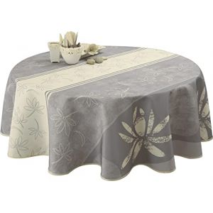Nappe Anti-taches Lotus Ecru taille Rectangle 120x150 cm