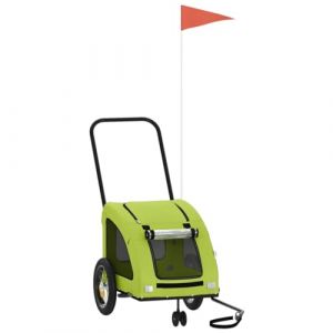 VidaXL Remorque de vélo pour animaux de compagnie vert