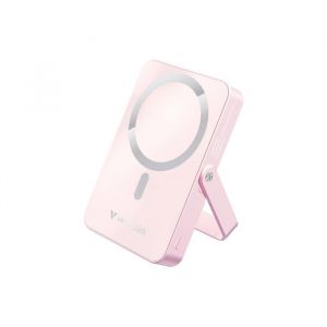 Verbatim Charge 'n' Go MagSafe Powerbank 10 000 mAh Rose 15 W Magn&eacute;tique &ndash; PD 22 W Fonction de Charge Rapide Affichage LED et Support Pliable pour iPhone 16/15/14/13/12 Pro/Pro Max &ndash; C&acirc;ble USB-C