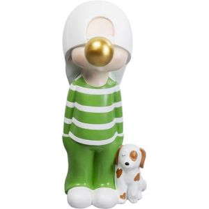 Kare Design Kare Bubble Boy Figurine d&eacute;corative Vert/Blanc Peint &agrave; la Main Grande d&eacute;coration de Salon, de Sol, Statue pour &eacute;tag&egrave;res, 82 x 36 x 42 cm (H x l x P)