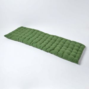 Homescapes - Coussin pour banc de jardin 3 places, Vert foncé - Vert Foncé
