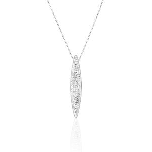 Cleor Collier MISSISSIPI en Acier et Cristal Blanc