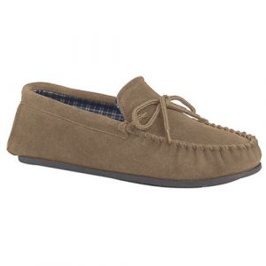 Mokkers Bruce Chaussons moc ins en daim véritable pour homme, taupe, 40 2/3 EU