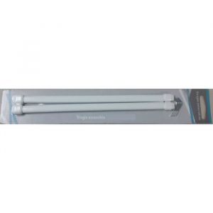 Tringle vitre ovale extensible blanc 80 à 110cm - ESSENTIEL