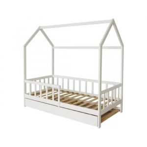 Habitat et Jardin Lit cabane enfant avec tiroir Paloma - 90 x 190 cm - Blanc
