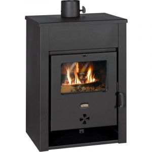 Prity - Poêle à bois K13 d – 12,4 kW, Classe a, Noir Graphite, Design Robuste