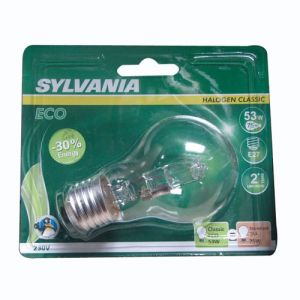 Image de Sylvania Ampoule halogène Eco standard E27 - 53 W - Halogène standard, flamme