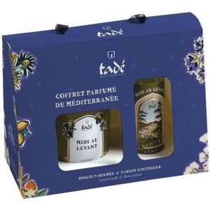 Tad&eacute; Coffret senteur midi au levant bougie et spray c&egrave;dre