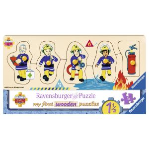 Image de Ravensburger Puzzle 5 pièces Puzzle En Bois - Sam Le Pompier