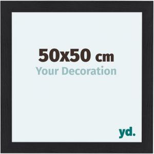 Yd. - Cadre photo 50x50 - Noir Grain de Bois - mdf - Como
