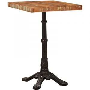 VidaXL Table bistrot Marron 50 x 50 x 76 cm Bois Recycl&eacute; Solide