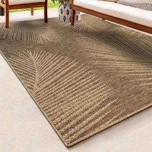 Tapis extérieur jute palmier intempéries - Nature - 80 x 150 cm