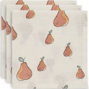 Jollein Lot de 3 mini langes hydrophiles Pear poire (31 x 31 cm)