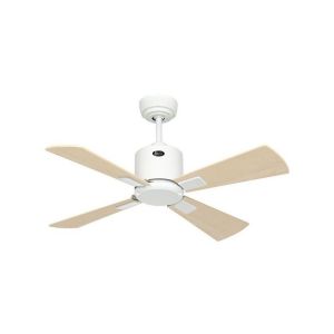 Boutica-design Ventilateur de Plafond Eco Neo III 92cm Blanc Erable Hêtre -