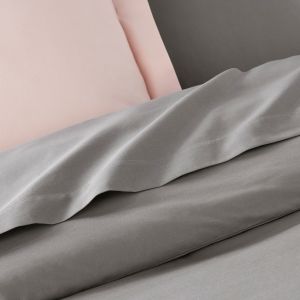 Housse de couette unie en polycoton, Scenario Gris Anthracite Taille 140X200 cm;160X210 cm;200X200 cm;240X220 cm;260X240 cm;150x200 cm;200x210 cm