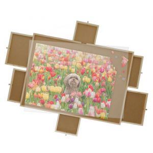 BR-2216 Plateau de puzzle avec 6 tiroirs - Plateau de puzzle / Table de puzzle pour 1000 pièces - Plaque de recouvrement incluse