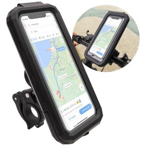 Imoshion Phone Holder Bicycle Waterproof - Support pour t&eacute;l&eacute;phone portable - Accessoires pour v&eacute;lo - Rotation &agrave; 360 degr&eacute;s - Universel - Convient &eacute;galement aux scooters et aux motos - Noir