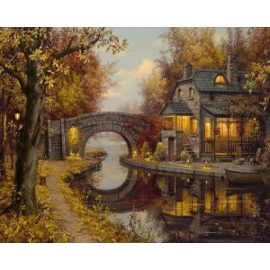 Figured'Art Peinture par Num&eacute;ro Adulte avec Cadre Retraite et tranquilit&eacute; - Activit&eacute; Manuelle Kit de Loisir Cr&eacute;atif DIY Num&eacute;ro d'Art Complet - 40x50cm toile tendue sur ch&acirc;ssis