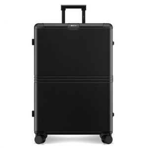 ONYX Hybrid Pro Check-in Suitcase Large 100 Litres - Polycarbonate recycl&eacute; et design sans fermeture &eacute;clair - Valise de voyage avec serrure TSA et roues Spinner - Trolley l&eacute;ger avec compartiment pour ordinateur portable - Onyx Black