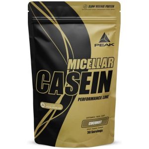 Peak Micellar Casein - 900g Go&ucirc;t Coconut I 30 portions I poudre I prot&eacute;ines de lait I renforcement musculaire I effet sati&eacute;t&eacute; I avec lactase I sans gluten I apport en prot&eacute;ines I faible en gras