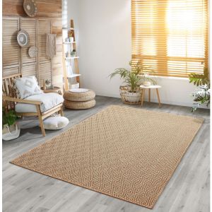 Kansas tapis intérieur extérieur look jute naturel, 140 x 200 cm