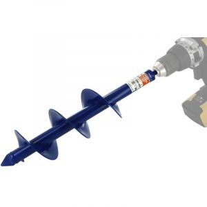 Tivoly Foret Tari&egrave;re pour Perceuse - &Oslash;100mm & L400mm - Acier Inoxydable - Tige Hexagonale &Oslash;8mm - M&egrave;che de Jardin - Forage du Sol Rapide et Facile - Pour la Plantation de Fleurs et Arbustes