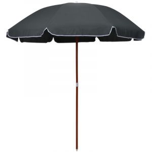 Image de VidaXL Parasol avec mât en acier 240 cm Anthracite