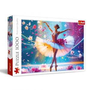 Trefl Ballerine dansante - Puzzle 1000 pi&egrave;ces - Puzzle repr&eacute;sentant Une Ballerine Dansant dans Un d&eacute;cor Floral, pour Adultes et Enfants de Plus de 14 Ans