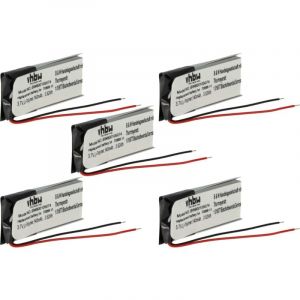 Vhbw 5x Batterie Compatible Avec Sony-Ericsson Hbh-608 Casque Audio, &Eacute;couteurs Sans Fil (140mah, 3,7v, Li-Polym&egrave;re)