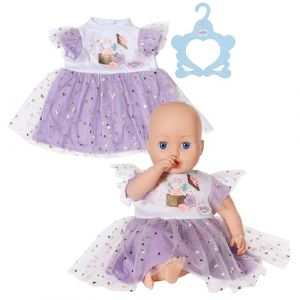Zapf Creation BABY born Robe Tutu Violet avec Tulle et étoiles pour poupées de 43 cm, 838754