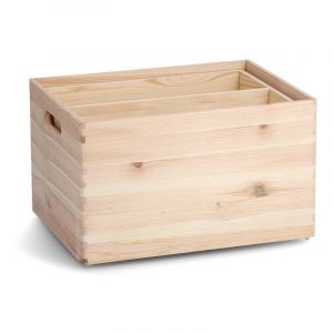 Zeller PRESENT SCHÖNER LEBEN. PRAKTISCH WOHNEN. Caisse en Bois, Naturel, 40 x 30 x 24 cm
