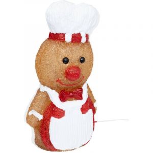 Feeric Light & Christmas Forme acrylique extérieure pain d'épice solaire 25 LED fixes H.28,5cm - Feeric lights & christmas