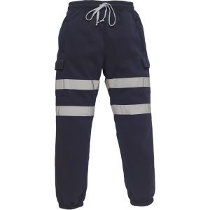 Yoko Pantalon de jogging haute visibilit&eacute; CARGO Bleu Marine M