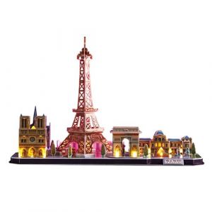CubicFun 3D Puzzle City Line Paris France avec LED