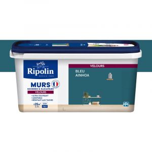 Image de Ripolin Peinture Couleur Murale Velours - 2,5L - Bleu Ainoha